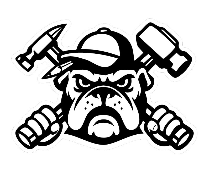 bulldog with tools